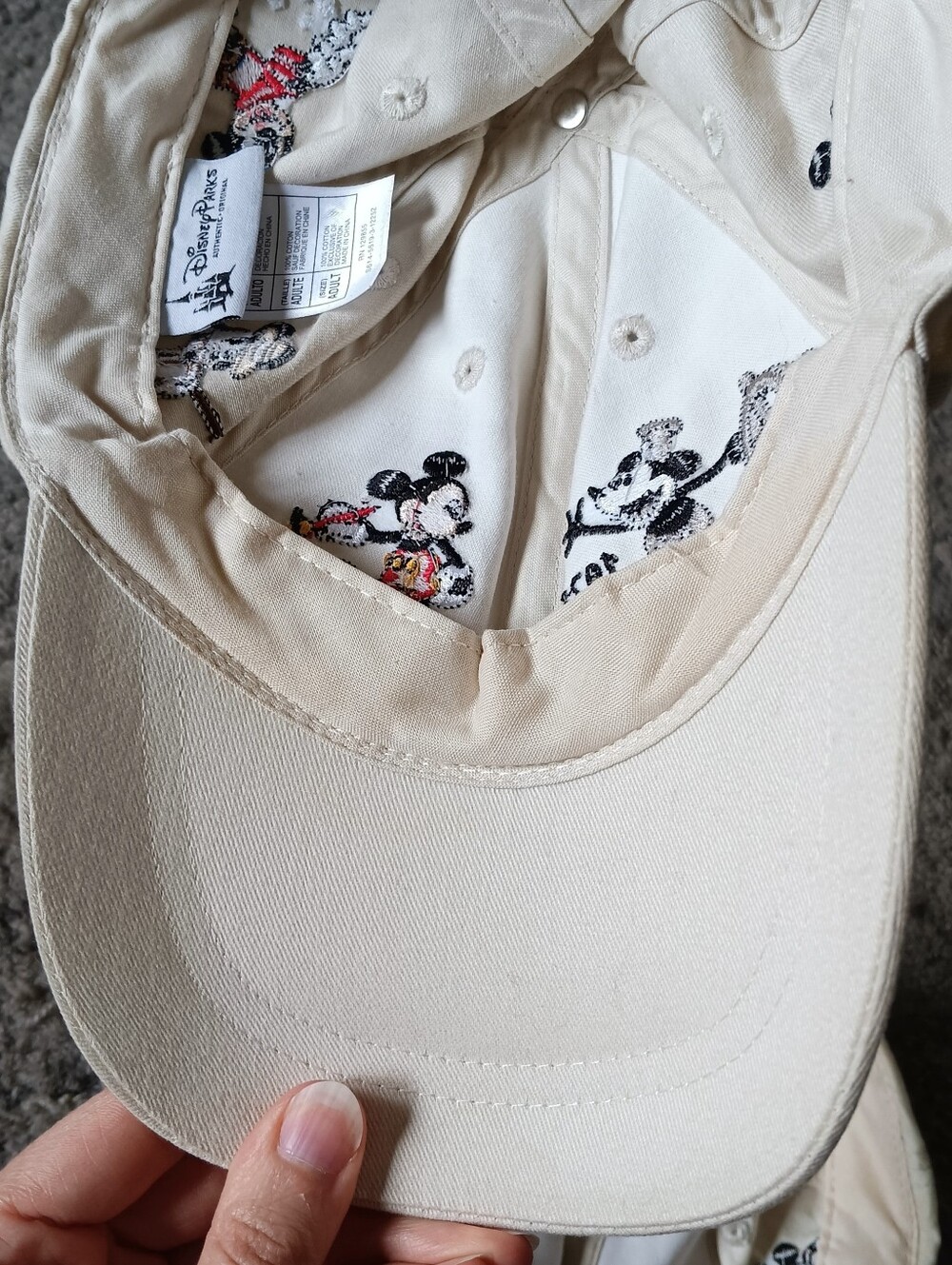 š¤ LOT 2 Disney Parks Mickey Through The Years Embroidered Baseball Cap Hat - Picture 16 of 16